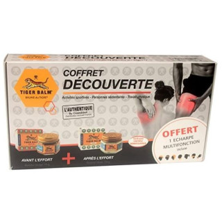 Coffret Découverte BAUME DU TIGRE: 1 baume rouge + 1 baume blanc + 1 echarpe OFFERTE