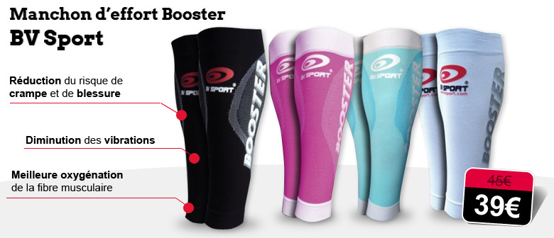 BOOSTER BV SPORT en promotion !!! (Bv SPORT, Booster, manchon d'effort, r&eacute;cup&eacute;ration sport, sport protech...)